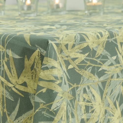 Abwaschbare Tischdecke Schilfgrün Muster Bambus