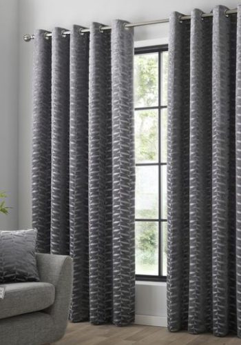 Curtina Kendal Eyelet Curtains - Grey