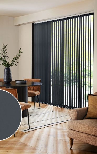 Grey Ram Blackout Made to Measure Vertical Blinds