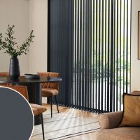 Grey Ram Blackout Made to Measure Vertical Blinds