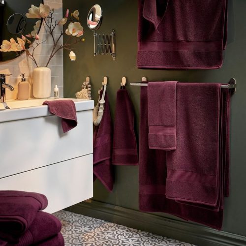 IKEA - FREDRIKSJÖN Hand towel, Deep red, 40x70 cm, 100 % cotton, towels