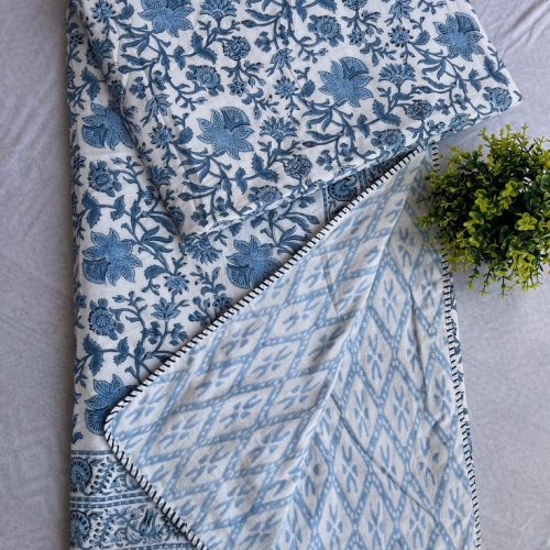 Jaipuri Block Print Quilt Printed Reversible Razai Cotton Handmade Floral Dohar,jaipuri Razai,bedspread Comforter,ac Blanket,cotton Ac Dohar - Etsy