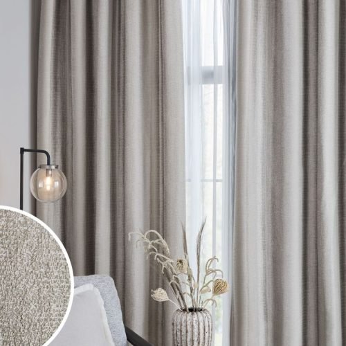 Next Silver Grey Metallic Stripe Eyelet Super Thermal Curtains - silver grey (1)
