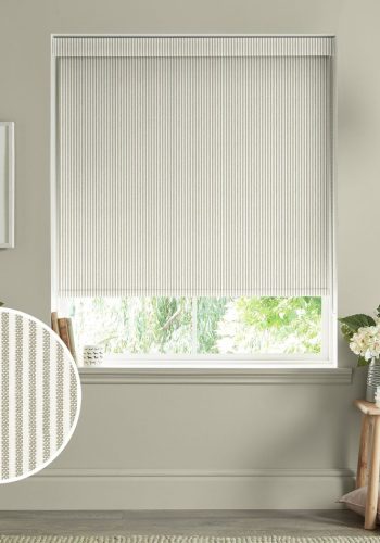 Sophie Allport Natural Stamford Stripe Made to Measure Roller Blinds - natural