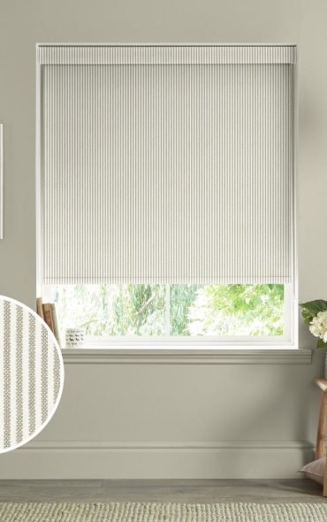 Sophie Allport Natural Stamford Stripe Made to Measure Roller Blinds - natural